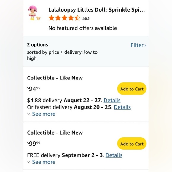 Lalaloopsy Littles Doll Sprinkle Spice Cookie with Pet Cookie Mouse Playset - Picture 10 of 10